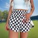 Aria Basics Aria Basics 2025 Summer New Collection: European And American Cross-Border Foreign Trade Women's Casual Plaid Shorts_ecoleips.com