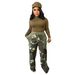 Women's Clothing print contrast color drawstring print wide leg floor length pants_ecoleips.com