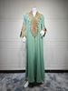 Elegant Muslim Abaya Dress – Embroidered Long Sleeve Maxi Dress For Women (Modest Islamic Fashion, Middle Eastern Style)_ecoleips.com