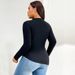 Women's Clothing Plus Size Women's Autumn And Winter New Simple Trend Design T Shirt Slim Long Sleeved Top_ecoleips.com