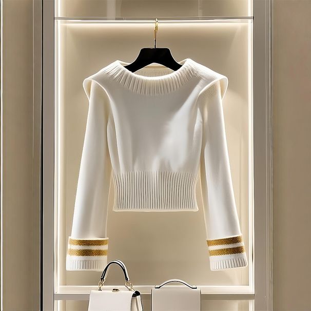 Women's Clothing White soft and lazy loose pullover sweater for women new autumn and winter chic chic tops_ecoleips.com