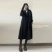 High-End Black Trench For Women, Mid-Length, 2023 Early And Autumn New Style, Petite Chic Spring Coat_ecoleips.com