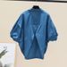 Women's Clothing Loose Casual Age Reducing Drawstring Bud Versatile Short Top_ecoleips.com