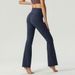 Uarun High-Waisted Women's Yoga Pants Casual Slimming Brushed Bare Feel Quick Drying Flared Tight Fitting High Elasticity Sports Fitness Leggings_ecoleips.com