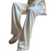 Women's Fleece-Lined Chenille Wide-Leg Pants - Ultra Soft & Warm Milk Velvet Fabric, High Waisted Straight Cut Casual Trousers With Elegant Draping_ecoleips.com