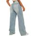 Jeans Autumn And Winter New Vintage Split Loose Wide-leg Flared Jeans For Women, Casual Drapey Floor-length Pants_ecoleips.com
