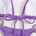 Verve 2025 New Women's Swimsuit Two-Piece Sexy Tie Solid Color Crystal Bikini Creative Accessories Swimwear_ecoleips.com