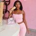 Women's Clothing Women's Fashion Set Style Lace Trimmed Camisole Top And Slim Fit Shorts Spring Summer For Formal & Casual For Women_ecoleips.com