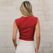 New European American Style Women's Slim-fit Sleeveless Round-neck Ribbed Knit Solid Color Top, Fashionable And Unique_ecoleips.com