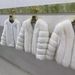 Faux Fox Fur Collar Coat - Women's Short V-Neck Faux Fur Jacket In Cream/Black/Camel (One Size Fits 80-130)_ecoleips.com