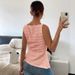 Women's Clothing Elegant Single Breasted Round Neck Sleeveless Slim Fit Vest For Women Solid Color T-Shirt For Formal & Casual For Women_ecoleips.com