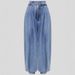 Women's High Waist Zip Ankle Jeans - Retro Relaxed Fit Casual Pants With Elastic Cuffs_ecoleips.com