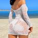 Sex Underwear Hollow Onesie Uniform Temptation Off-the-shoulder Hip Skirt Sexy Mesh Suit DYS-0420_ecoleips.com
