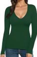 New Autumn/Winter Knit Long Sleeve Slim Fit Top With V-Neck, Fshionble Sexy Bse Shirt For Amzon In Europe Nd_ecoleips.com