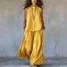 Women's Fashion Loose Pants Two Piece Set Style Solid Color Casual Autumn Summer New Arrival_ecoleips.com