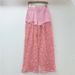 Pink Lace Splicing Heavy Hot Diamond Wide Leg Pants For Women High Waist Slim Drape High End Straight Casual Pants_ecoleips.com