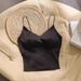Silky V-Neck Camisole With Built-In Bra – Luxe Satin Strappy Tank Top For Women, Seamless Layering Under Blazers Or Chic Solo Wear_ecoleips.com