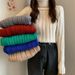 girl Autumn Winter New Year Christmas Red Sweater Women Short Pullover Loose Fit Outerwear Lazy Style Thickened High Neck_ecoleips.com