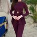 European Style Long Sleeve One-Piece Swimsuit For Women - Conservative Waist-Cinched Design With Side Split_ecoleips.com