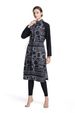 Swimsuit Printed Burkini Women's Three Piece Set Long Sleeved Long Pants Hat Beach Swimwear_ecoleips.com