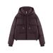 girl Autumn Winter Short Hooded For Women 2025 New American Style Thickened Warm Loose Jacket Cotton Coat_ecoleips.com