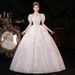 Plus Size Wedding Dress High End Heavy Duty French Style With Train For Petite Women New Style The Runaway Princess Bridal Main Dress_ecoleips.com