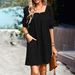 Diyun European And American Solid Color Square-neck For Women, 2023 Summer Elegant Hollow-out Jacquard_ecoleips.com
