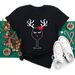 New Clothing Cross-border Supply: Merry Christmas, Christmas Tree, Santa Claus Print, Women's Loose-fit Letter Print_ecoleips.com