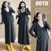 Autumn New Korean Fashion Patchwork Two-Piece Maternity Dress_ecoleips.com