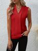 Verve New Solid Color Sexy V-neck Fashionable Design Versatile Shirt Women's Elegant Directional Top_ecoleips.com
