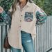 Corduroy Cardigan 2025 Autumn Winter Shirt Ethnic Style Patchwork Thin Coat For Women_ecoleips.com