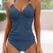 Women's Clothing Halter Tie Bikini Set - High Waisted Sexy Two Piece Swimsuit, Push Up No Wire, Solid Color (Black, Army Green, Peacock Blue, Etc.)_ecoleips.com