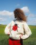 Women's Cute Style Knitwear Sweater round Neck Long Sleeve Insect Jacquard Pattern High Street Loose Fit European American Cross Border_ecoleips.com