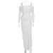 New Arrival Fashion Off Shoulder Long Sleeve Smocked Casual Dress Elegant Streetwear Women Daily Wear Party Cocktail Dress_ecoleips.com