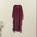 Women's Clothing Middle Eastern Arabian Elegant Arabian V-Neck Kaftan With White Trim & Batwing Sleeves – Modest Long Dress (S-XL, 2 Classic Colors)_ecoleips.com