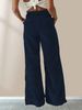 K New Style Of Slim And High Waisted Casual Straight Leg Pants For Women With A Sense Of Sagging_ecoleips.com