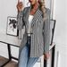 2025 Spri And Autumn New Houndstooth Elegant Fashion Slim Fit Lapel Sile-Breasted Small Blazer For Workplace_ecoleips.com