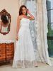 Women's Clothing Long Skirt Independent Station Sexy Suspender Embroidered Sleeveless Dress _ecoleips.com