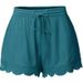 Voya 2026 Foreign Trade European And American Summer Solid Color Lace-Up Shorts Casual Pants For Women, Large Stock_ecoleips.com