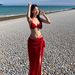 Women's Bright Red Swimsuit Tank Top Slimming Long Bikini Set for Beach Vacations And Hot Springs Flattering Sexy_ecoleips.com