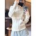 Women's Double-Sided Fleece Hooded Sweatshirt - Soft & Warm Oversized Pullover With Ice Cream Colors, Perfect For Autumn & Spring_ecoleips.com