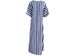 Modest Abaya Dress/Muslim Dress Women Fashion Side Slit Striped Casual Short Sleeve Dress - Comfortable & Stylish Plus Size Options (S-5XL)_ecoleips.com