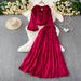 Elegant 3d Floral Blouse & High-Waist Skirt Set – Romantic Lantern Sleeves & Feminine A-Line Midi Skirt (One Size, 15 Colors)_ecoleips.com