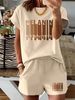 Women’s 2 Piece Outfit Set – Oversized Graphic T-Shirt And Biker Shorts Matching Set, Casual Summer Lounge Tracksuit For Daily Wear-372_ecoleips.com