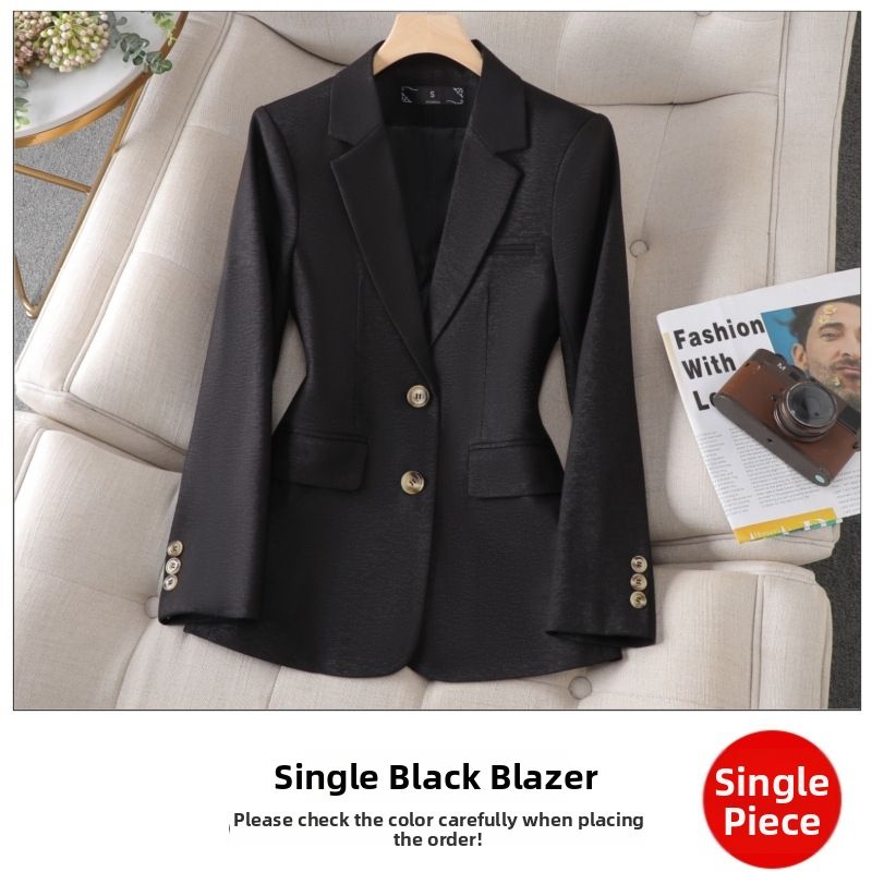 Women's Professional Suit Set Slim Fit Blazer And Pants Office Workwear Stretchy Petite to plus Size Black Red Beige S-4XL_ecoleips.com