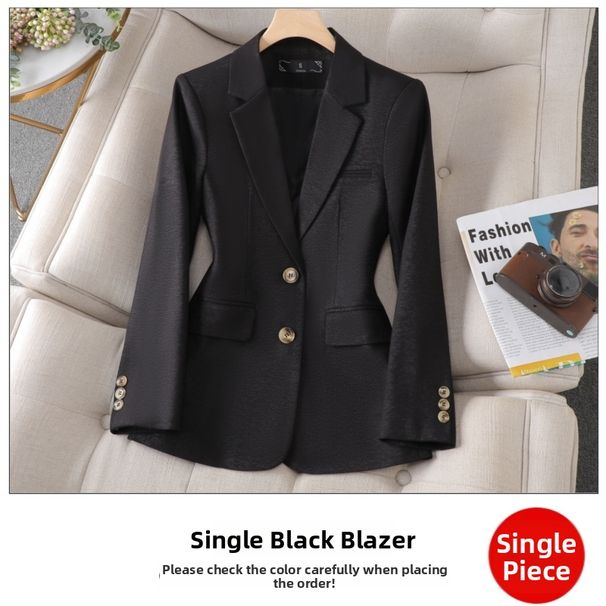 Women's Professional Suit Set Slim Fit Blazer And Pants Office Workwear Stretchy Petite to plus Size Black Red Beige S-4XL_ecoleips.com