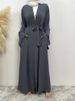 New Solid Color Design Kimono Cardigan Islamic Clothing Muslim Women Dubai Abaya Elegant Robe Products Turkey Evening Dresses_ecoleips.com