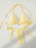 Women's Tummy Control Bikini Set Sexy Two-Piece Swimsuit Flattering Triangle Top Brazilian Bottom for Beach Pool_ecoleips.com