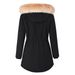 Women's Winter Parka Coat With Faux Fur Hood, Fleece Lined, Drawstring Waist, Warm Padded Jacket For Cold Weather_ecoleips.com