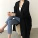 K Long Cardigan Pure Color European And American Style Women's Sweater Fashion Women's Clothing._ecoleips.com